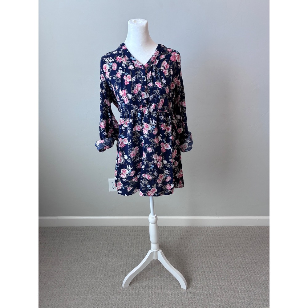 Yessica Floral Print Long Sleeve Mini Dress‎ Casual Spring Summer